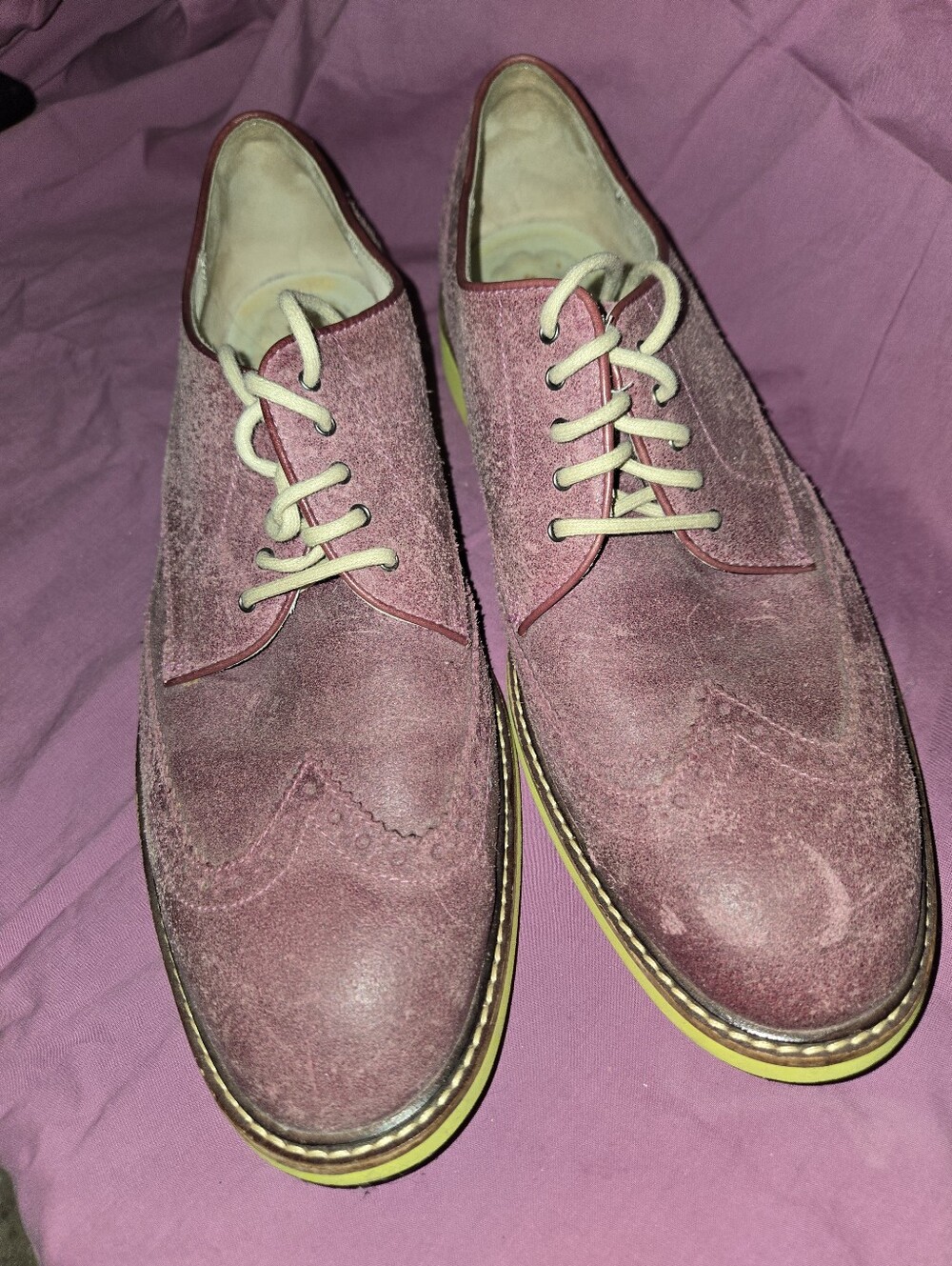 Cole Haan Rose Suede Funky Wingtips With Nike Soles